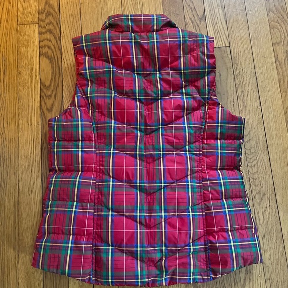 Lands' End Plaid Puffer Vest - Picture 2 of 3